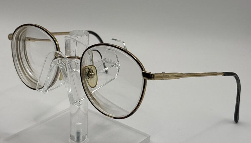 Vintage BerDel Steroflex Pat Craig Eyeglasses Round Gold Italy 49-20-130 Women's